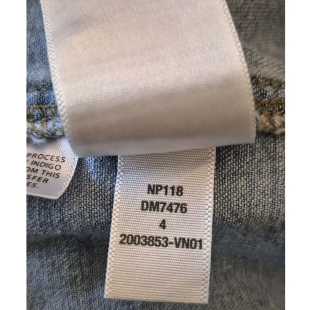 Madewell Denim Mini Dress S Snap Front Hemp Blend Short Sleeve Light Wash Casual - Picture 9 of 11